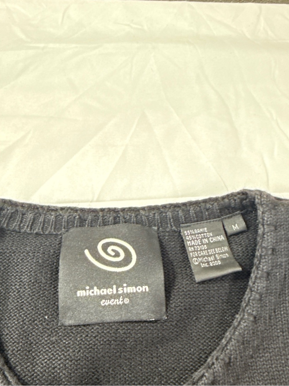 Vintage Michael Simon Halloween Cardigan Sz M, Beaded Pumpkin Embellished - Picture 5 of 15